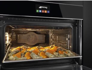 Духовой шкаф комбинированный с пароваркой Smeg SF4604PVCNX1 фото 3 в Казани и Татарстане