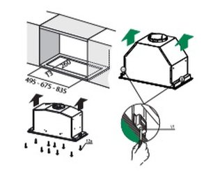 Встраиваемая вытяжка Bertazzoni KIN52MOD1XC фото 3 в Казани и Татарстане