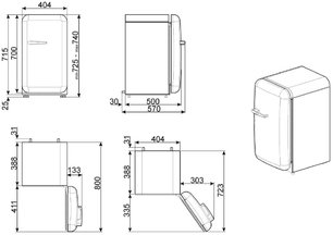 Мини-бар Смег FAB5LWH3 фото 2 в Казани и Татарстане Мини-бар Smeg FAB5LWH3 фото 2 в Казани и Татарстане