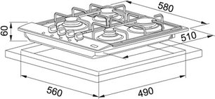 Независимая варочная панель Franke FHL 604 4G XS C фото 2 в Казани и Татарстане