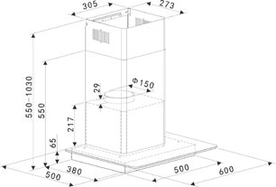 Настенная вытяжка Brandt BHB1644IX фото 4 в Казани и Татарстане