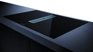 Индукционная варочная панель с вытяжкой Kuppersbusch KMI 8350.0 SR Stainless steel фото 3 в Казани и Татарстане