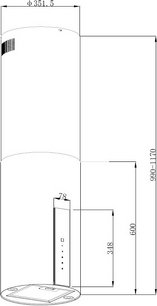 Вытяжка Кертинг KHA 35808 DW Cylinder фото 2 в Казани и Татарстане Вытяжка Korting KHA 35808 DW Cylinder фото 2 в Казани и Татарстане