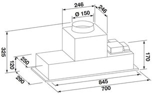 Встраиваемая вытяжка Fulgor Milano FBHD 700 PT X фото 3 в Казани и Татарстане