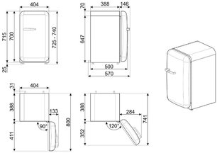 Мини-бар Смег FAB5ROR3 фото 3 в Казани и Татарстане Мини-бар Smeg FAB5ROR3 фото 3 в Казани и Татарстане