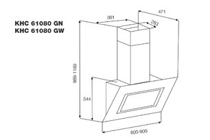 Вытяжка Кертинг KHC 61080 GN фото 4 в Казани и Татарстане Вытяжка Korting KHC 61080 GN фото 4 в Казани и Татарстане