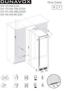 Винный шкаф Дунавокс DX-143.468B фото 3 в Казани и Татарстане Винный шкаф Dunavox DX-143.468B фото 3 в Казани и Татарстане