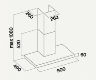 Вытяжка Falmec Plane Black 90 (800) фото 2 в Казани и Татарстане
