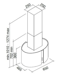 Вытяжка Falmec Mirabilia isola 65 New York Vetro (800) ECP фото 3 в Казани и Татарстане