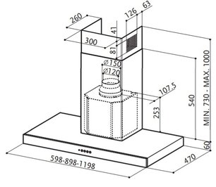 Вытяжка Фабер STILO/SP SRM X A60 фото 4 в Казани и Татарстане Вытяжка Faber STILO/SP SRM X A60 фото 4 в Казани и Татарстане