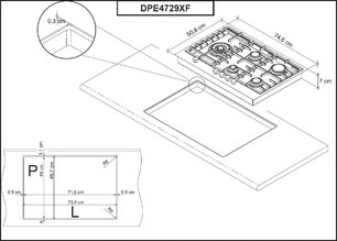 Варочная панель Де Дитрих DPE4729XF фото 2 в Казани и Татарстане Варочная панель De Dietrich DPE4729XF фото 2 в Казани и Татарстане