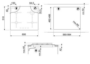 Варочная панель Смег PV164N2 фото 4 в Казани и Татарстане Варочная панель Smeg PV164N2 фото 4 в Казани и Татарстане
