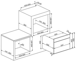 Компактный духовой шкаф с СВЧ Smeg SF4920MCB фото 2 в Казани и Татарстане