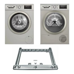 Bosch Serie 4 (стиральная машина WAN2420XME + сушильная машина WTN86202ME + монтажный элемент WTZ2041X) фото в Казани и Татарстане Bosch Serie 4 (стиральная машина WAN2420XME + сушильная машина WTN86202ME + монтажный элемент WTZ2041X) фото в Казани и Татарстане