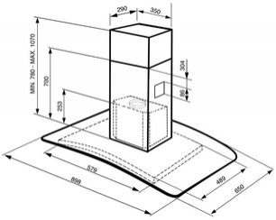 Вытяжка Smeg KIV90X-1 фото 4 в Казани и Татарстане
