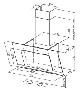 Вытяжка Фабер INFINITY BK A80 фото 2 в Казани и Татарстане Вытяжка Faber INFINITY BK A80 фото 2 в Казани и Татарстане