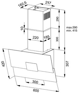 Вытяжка Кертинг KHC 66373 BXGN фото 4 в Казани и Татарстане Вытяжка Korting KHC 66373 BXGN фото 4 в Казани и Татарстане