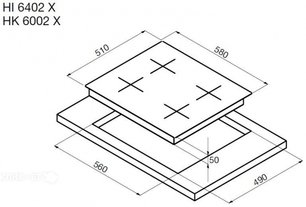 Варочная поверхность Korting HK 6002 X фото 3 в Казани и Татарстане