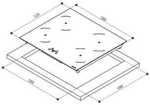 Варочная панель Faber FBH 64 BK фото 3 в Казани и Татарстане