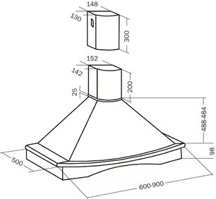Вытяжка Teka Nubero 60 HP WHITE CREAM фото 2 в Казани и Татарстане