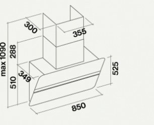 Вытяжка Falmec Flipper 85 White Glass (NRS) фото 3 в Казани и Татарстане