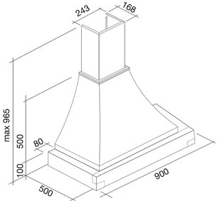 Вытяжка Falmec Ninfea Gardenia 90 (600) S орех фото 3 в Казани и Татарстане