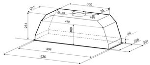 Вытяжка Krona AMELI 600 BLACK PB фото 2 в Казани и Татарстане Вытяжка Krona AMELI 600 BLACK PB фото 2 в Казани и Татарстане