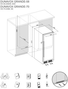 Винный шкаф Дунавокс DX-70.258SS фото 3 в Казани и Татарстане Винный шкаф Dunavox DX-70.258SS фото 3 в Казани и Татарстане