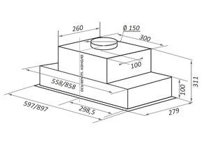 Встраиваемая кухонная вытяжка MAUNFELD Fantasy Light 60 бежевый фото 4 в Казани и Татарстане