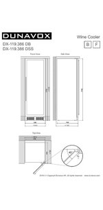Винный шкаф Дунавокс DX-119.386DSS фото 2 в Казани и Татарстане Винный шкаф Dunavox DX-119.386DSS фото 2 в Казани и Татарстане