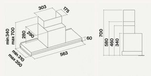 Вытяжка Falmec Design VIRGOLA BLACK 60 (600) фото 4 в Казани и Татарстане