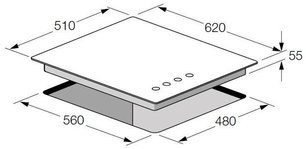 Варочная панель Fulgor Milano FCH 604 G WH фото 4 в Казани и Татарстане
