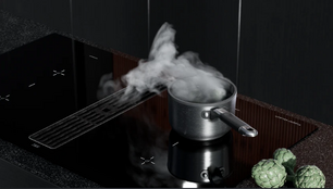 Индукционная варочная поверхность с вытяжкой Kuppersbusch KMI 12850.0 SR-S Copper фото 4 в Казани и Татарстане