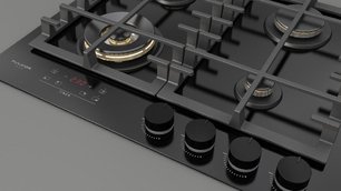 Газовая варочная панель Fulgor Milano FCLH 604 G T WK BK фото 4 в Казани и Татарстане