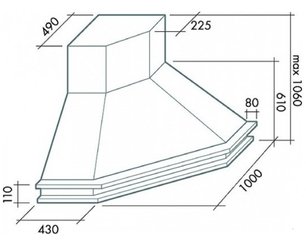 Вытяжка Falmec Tempo Antico Ang (600) S орех фото 3 в Казани и Татарстане