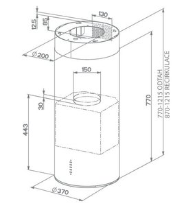 Вытяжка Фабер CYLINDRA ISOLA GLOSS  EG10 W A37 фото 2 в Казани и Татарстане Вытяжка Faber CYLINDRA ISOLA GLOSS  EG10 W A37 фото 2 в Казани и Татарстане