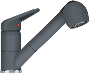 Смеситель Franke Novara Plus с выдвижным шлангом графит Смеситель Franke Novara Plus с выдвижным шлангом графит