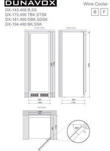 Винный шкаф Дунавокс DX-143.468B фото 4 в Казани и Татарстане Винный шкаф Dunavox DX-143.468B фото 4 в Казани и Татарстане