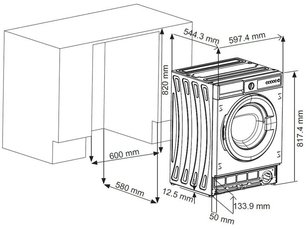 Встраиваемая стиральная машина Крона KALISA 1400 8K WHITE фото 4 в Казани и Татарстане Встраиваемая стиральная машина KRONA KALISA 1400 8K WHITE фото 4 в Казани и Татарстане