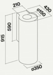 Вытяжка Falmec POLAR Black 35 (800) фото 2 в Казани и Татарстане