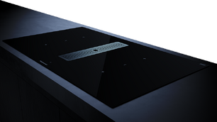 Индукционная варочная панель с вытяжкой Kuppersbusch KMI 9350.0 SR Stainless steel фото 3 в Казани и Татарстане