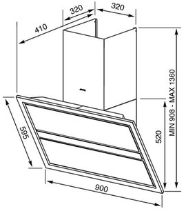 Вытяжка Smeg KCVB9B фото 2 в Казани и Татарстане
