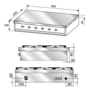 Варочная панель Ilve HP90PD фото 2 в Казани и Татарстане