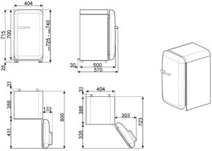 Мини-бар Смег FAB5RWH3 фото 3 в Казани и Татарстане Мини-бар Smeg FAB5RWH3 фото 3 в Казани и Татарстане