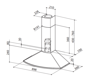 Вытяжка Фабер TENDER X A90 фото 2 в Казани и Татарстане Вытяжка Faber TENDER X A90 фото 2 в Казани и Татарстане