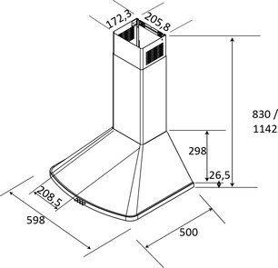 Настенная вытяжка Brandt AD1046X фото 3 в Казани и Татарстане