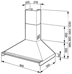 Вытяжка Smeg KD90RW-2 фото 3 в Казани и Татарстане