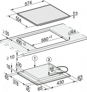 Индукционная варочная панель Miele KM7201 FR новая, с витрины (без коробки) фото 4 в Казани и Татарстане