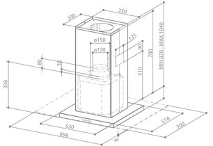 Вытяжка Фабер Glassy Isola/SP EG8 X/V A90 фото 3 в Казани и Татарстане Вытяжка Faber Glassy Isola/SP EG8 X/V A90 фото 3 в Казани и Татарстане