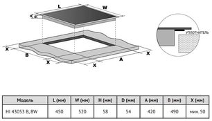 Индукционная варочная панель Korting HI 43053 BW фото 4 в Казани и Татарстане